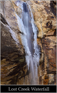 Lost Creek Waterfall at Red Rock Canyon National Conservation Area.