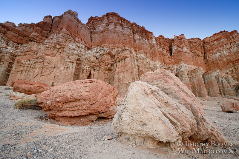 Red Rock Canyon State Park, Red Cliffs area at dusk. Kern County, Mojave Desert, California. Stock Photo ID=SCE0186 Red Rock Canyon State Park, Red Cliffs area at dusk. Kern County, Mojave Desert, California. Stock Photo ID=SCE0186